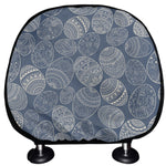 Bohemian Easter Eggs Pattern Print Car Headrest Covers