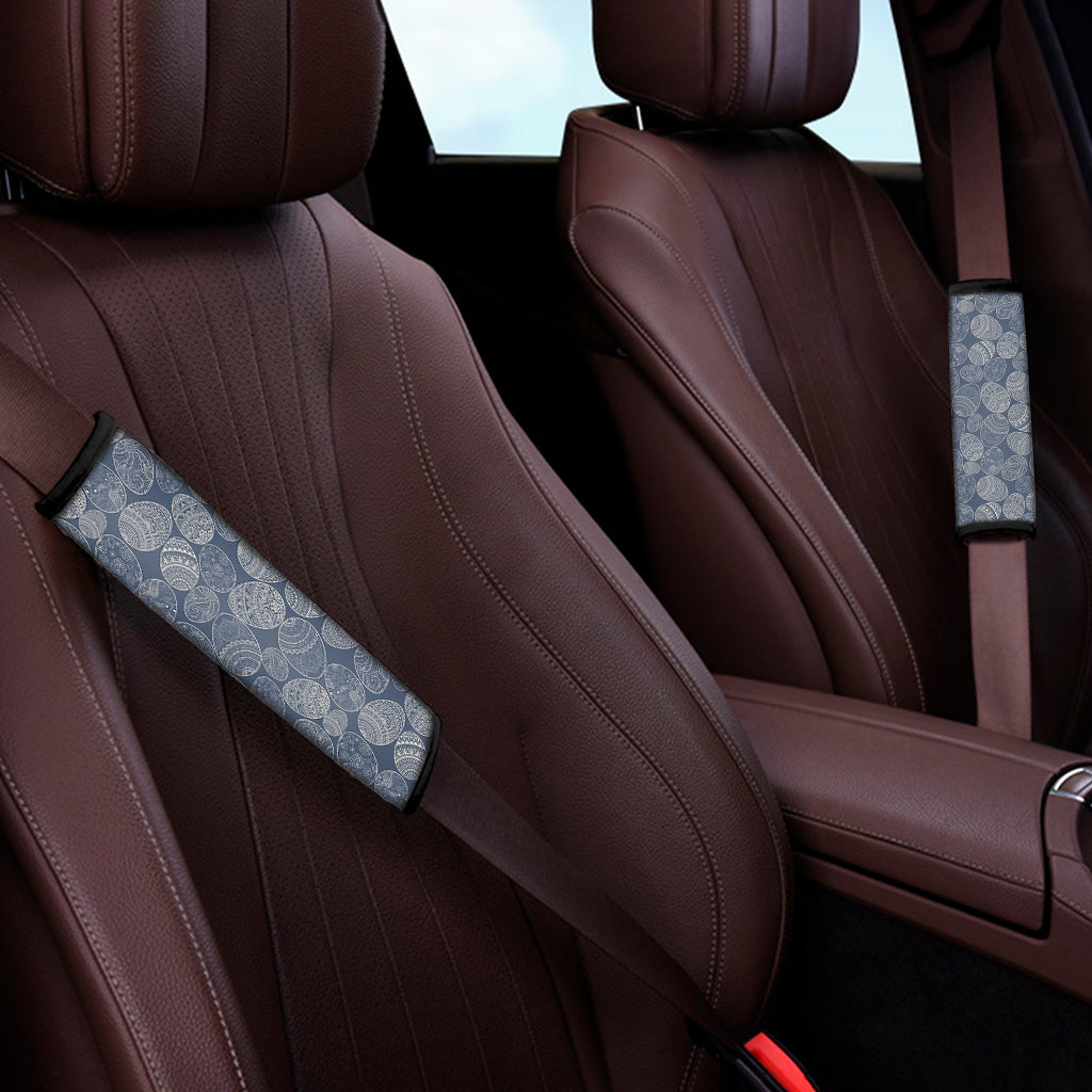 Bohemian Easter Eggs Pattern Print Car Seat Belt Covers