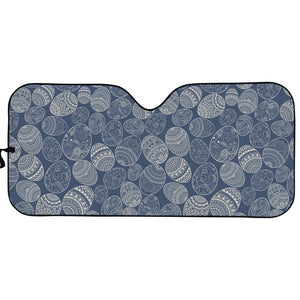 Bohemian Easter Eggs Pattern Print Car Sun Shade