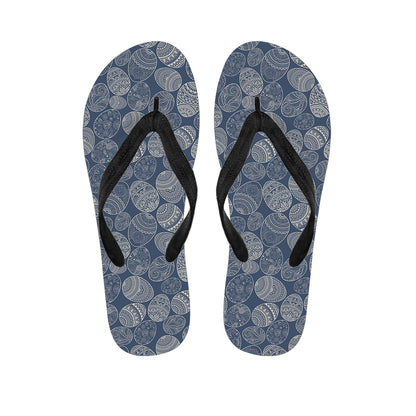 Bohemian Easter Eggs Pattern Print Flip Flops