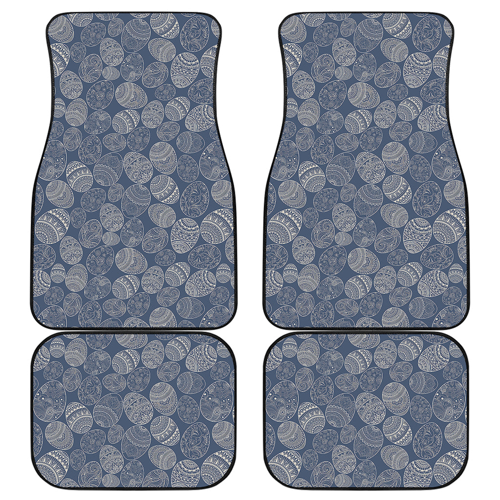 Bohemian Easter Eggs Pattern Print Front and Back Car Floor Mats