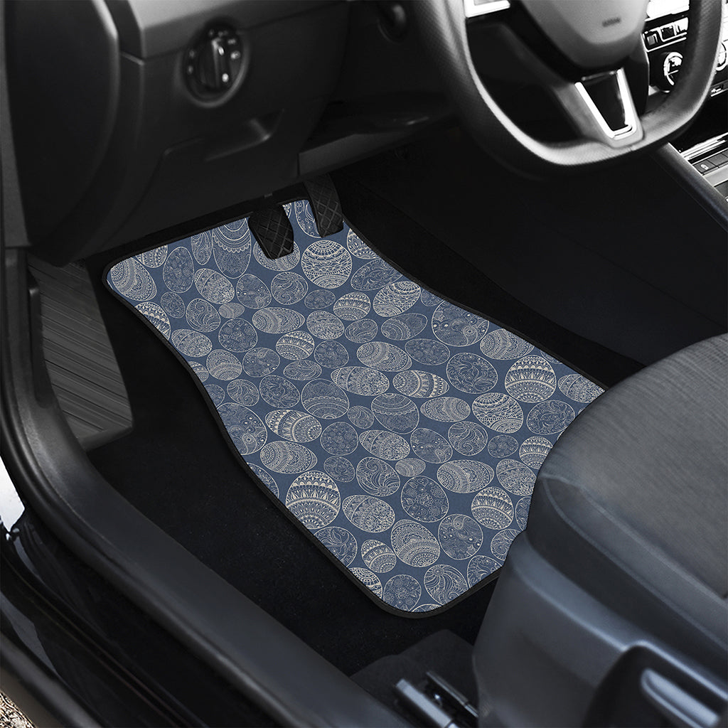 Bohemian Easter Eggs Pattern Print Front Car Floor Mats