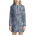 Bohemian Easter Eggs Pattern Print Pullover Hoodie Dress