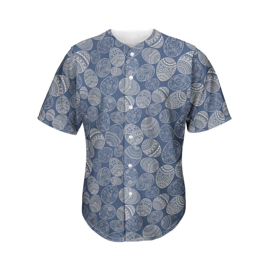 Bohemian Easter Eggs Pattern Print Men's Baseball Jersey