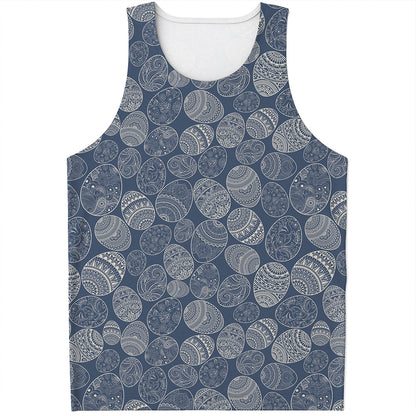 Bohemian Easter Eggs Pattern Print Men's Tank Top