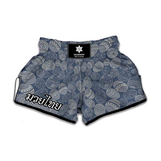 Bohemian Easter Eggs Pattern Print Muay Thai Boxing Shorts