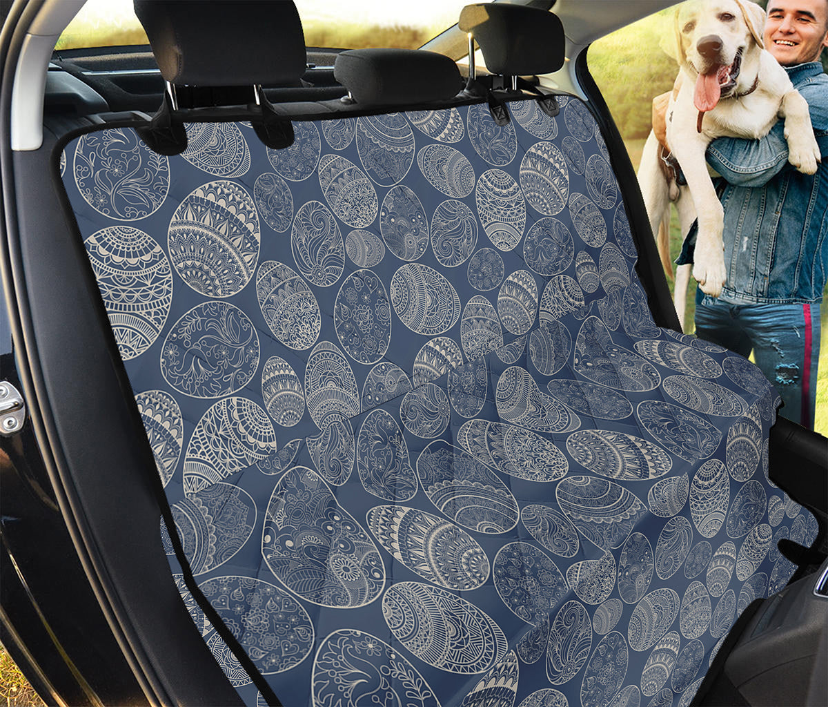 Bohemian Easter Eggs Pattern Print Pet Car Back Seat Cover