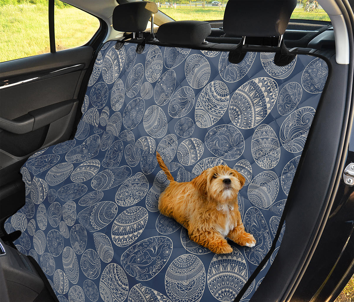 Bohemian Easter Eggs Pattern Print Pet Car Back Seat Cover