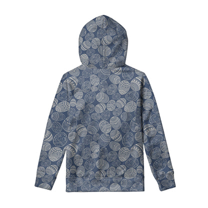 Bohemian Easter Eggs Pattern Print Pullover Hoodie