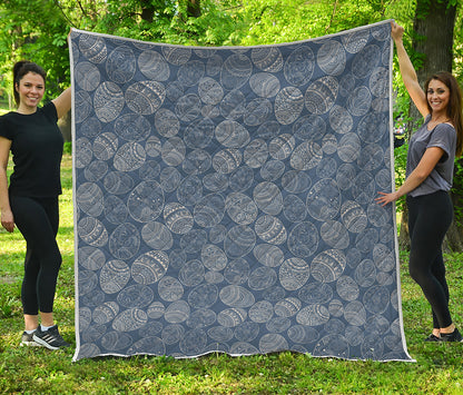 Bohemian Easter Eggs Pattern Print Quilt