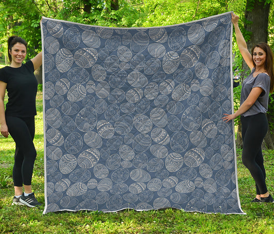 Bohemian Easter Eggs Pattern Print Quilt