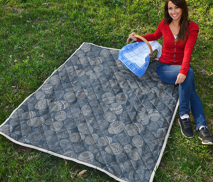Bohemian Easter Eggs Pattern Print Quilt
