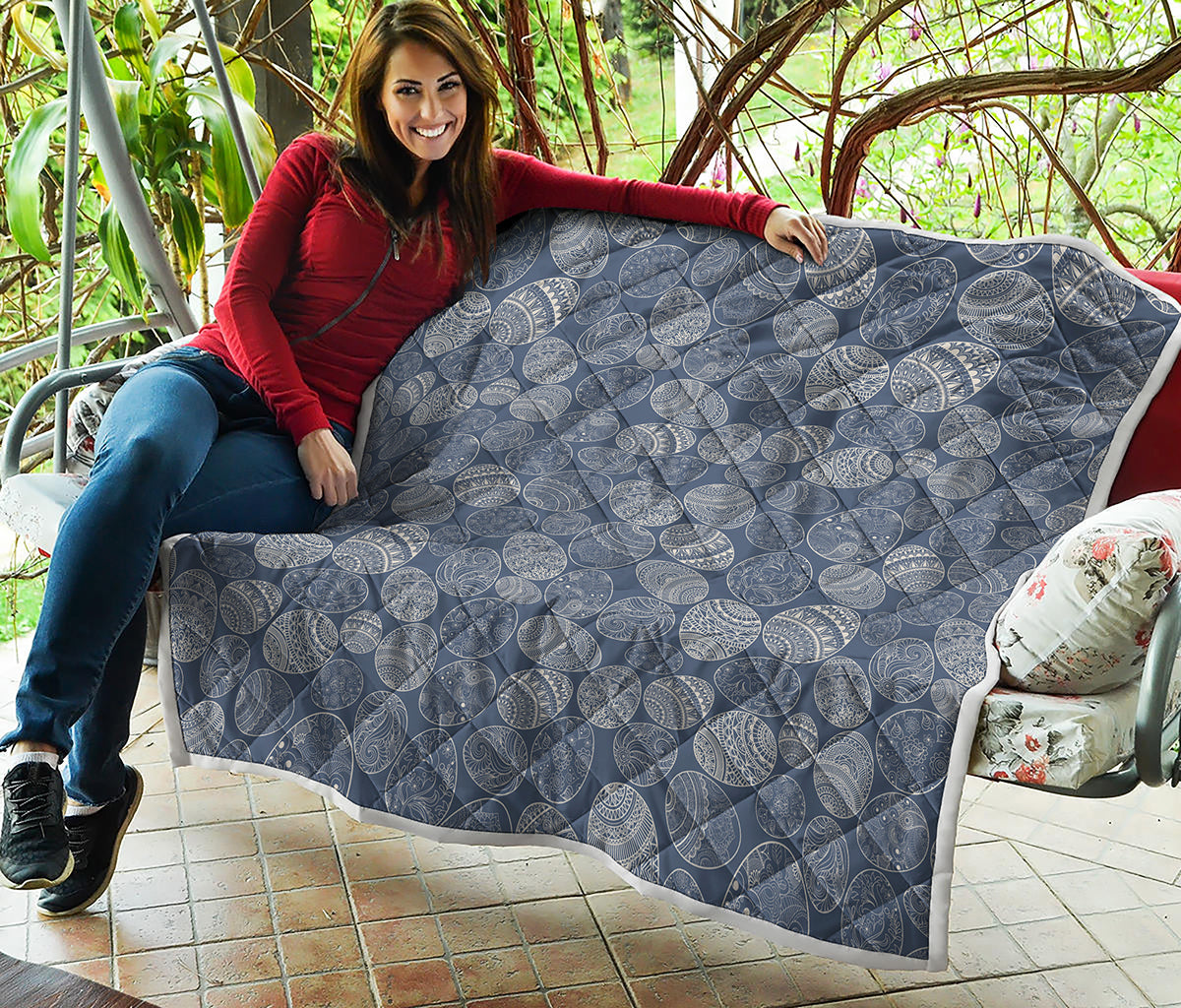 Bohemian Easter Eggs Pattern Print Quilt