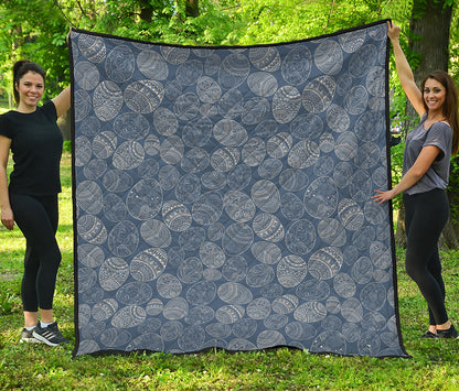 Bohemian Easter Eggs Pattern Print Quilt