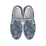 Bohemian Easter Eggs Pattern Print White Slip On Shoes