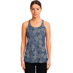 Bohemian Easter Eggs Pattern Print Women's Racerback Tank Top