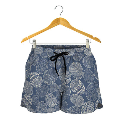 Bohemian Easter Eggs Pattern Print Women's Shorts