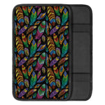 Bohemian Feather Pattern Print Car Center Console Cover