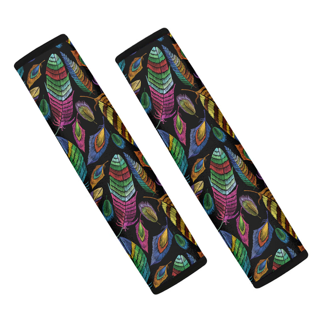 Bohemian Feather Pattern Print Car Seat Belt Covers