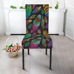 Bohemian Feather Pattern Print Dining Chair Slipcover