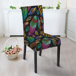 Bohemian Feather Pattern Print Dining Chair Slipcover