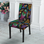 Bohemian Feather Pattern Print Dining Chair Slipcover