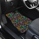 Bohemian Feather Pattern Print Front and Back Car Floor Mats