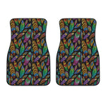 Bohemian Feather Pattern Print Front Car Floor Mats