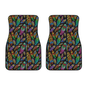 Bohemian Feather Pattern Print Front Car Floor Mats