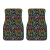 Bohemian Feather Pattern Print Front Car Floor Mats