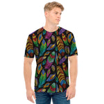 Bohemian Feather Pattern Print Men's T-Shirt