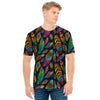 Bohemian Feather Pattern Print Men's T-Shirt