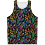 Bohemian Feather Pattern Print Men's Tank Top