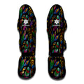 Bohemian Feather Pattern Print Muay Thai Shin Guards