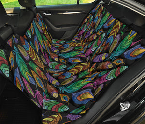 Bohemian Feather Pattern Print Pet Car Back Seat Cover