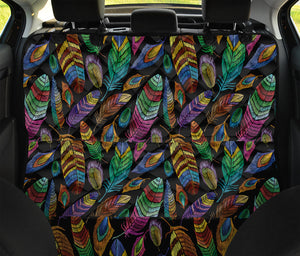 Bohemian Feather Pattern Print Pet Car Back Seat Cover