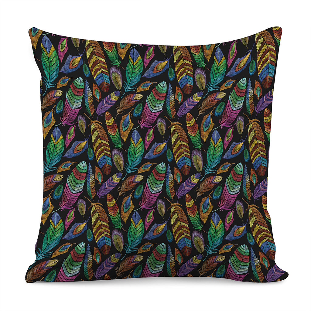 Bohemian Feather Pattern Print Pillow Cover