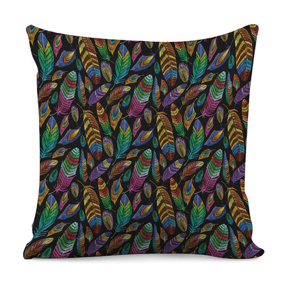 Bohemian Feather Pattern Print Pillow Cover