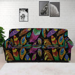 Bohemian Feather Pattern Print Sofa Cover