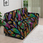 Bohemian Feather Pattern Print Sofa Cover