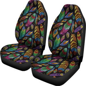 Bohemian Feather Pattern Print Universal Fit Car Seat Covers