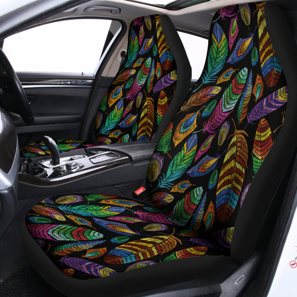 Bohemian Feather Pattern Print Universal Fit Car Seat Covers