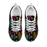 Bohemian Feather Pattern Print White Sneakers