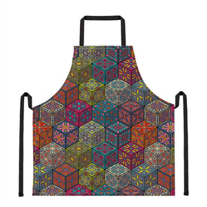 Bohemian Indian Box Pattern Print Apron