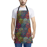 Bohemian Indian Box Pattern Print Apron