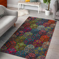 Bohemian Indian Box Pattern Print Floor Mat