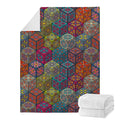 Bohemian Indian Box Pattern Print Blanket