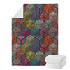 Bohemian Indian Box Pattern Print Blanket