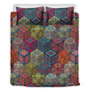 Bohemian Indian Box Pattern Print Duvet Cover Bedding Set