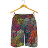 Bohemian Indian Box Pattern Print Men's Shorts